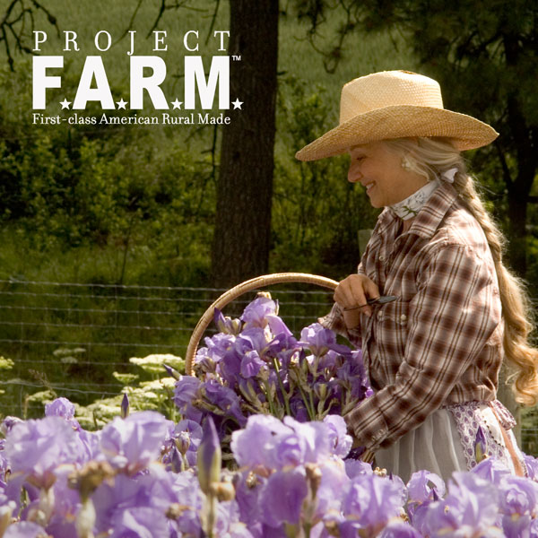 MaryJane Butters in a field of Irises - Project F.A.R.M.