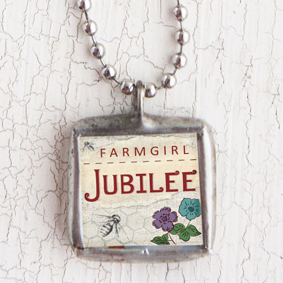 Front of the Farmgirl Jubilee Charm Necklace