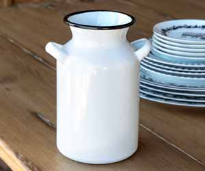 Farmhouse Enamelware Milk-Can Vase, 8" 