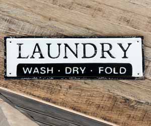 Metal Laundry Sign 