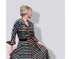 Vintage Striped Dress 